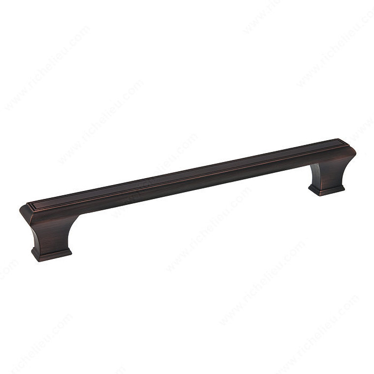 Traditional Metal Pull - 7759, Center to Center 192 mm, Finish Brushed Oil-Rubbed Bronze, Length - Overall Dimensions 222 mm