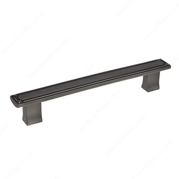 Traditional Metal Pull - 7809, Center to Center 160 mm, Finish Antique Nickel, Length - Overall Dimensions 201 mm
