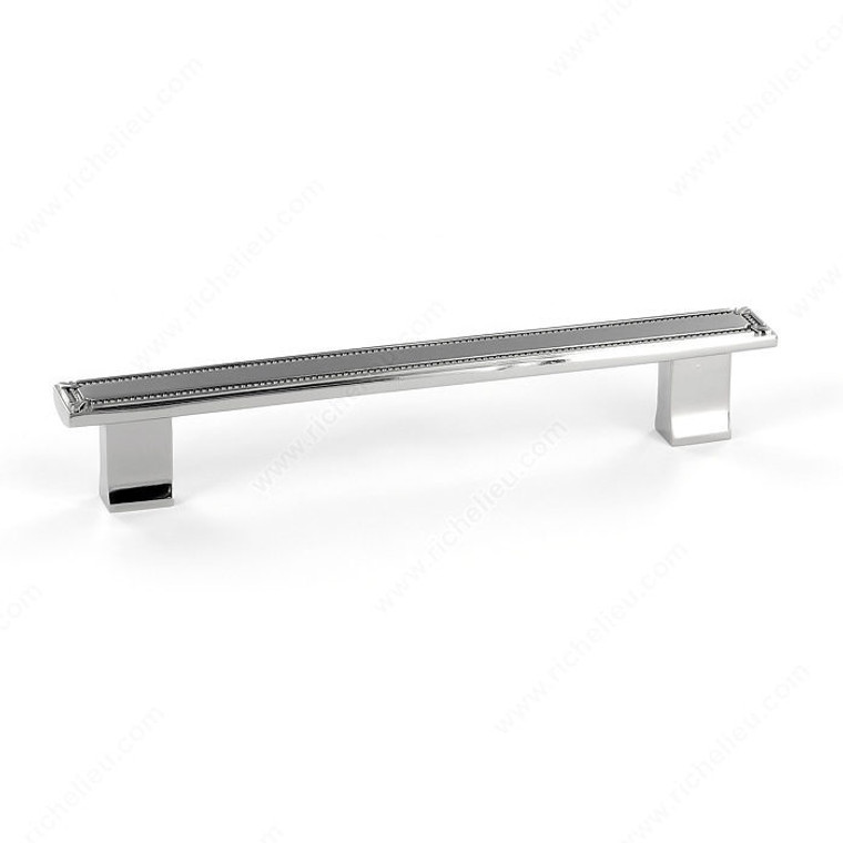 Traditional Metal Pull - 7809, Center to Center 160 mm, Finish Polished Nickel, Length - Overall Dimensions 201 mm