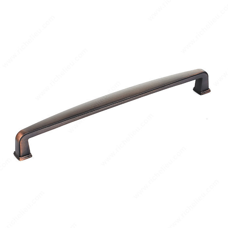 Transitional Metal Pull - 810, Center to Center 192 mm, Finish Brushed Oil-Rubbed Bronze, Projection - Overall Dimensions 28 mm