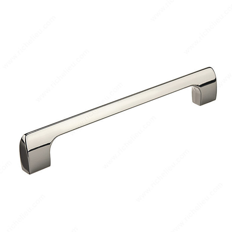 Contemporary Metal Pull - 814, Center to Center 160 mm, Finish Polished Nickel, Length - Overall Dimensions 178 mm
