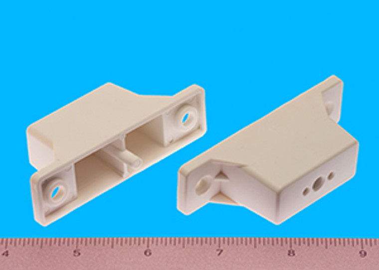Full Extension Drawer Slide Spacer 1-1/4" - 5mm peg White, Pkg of 2
