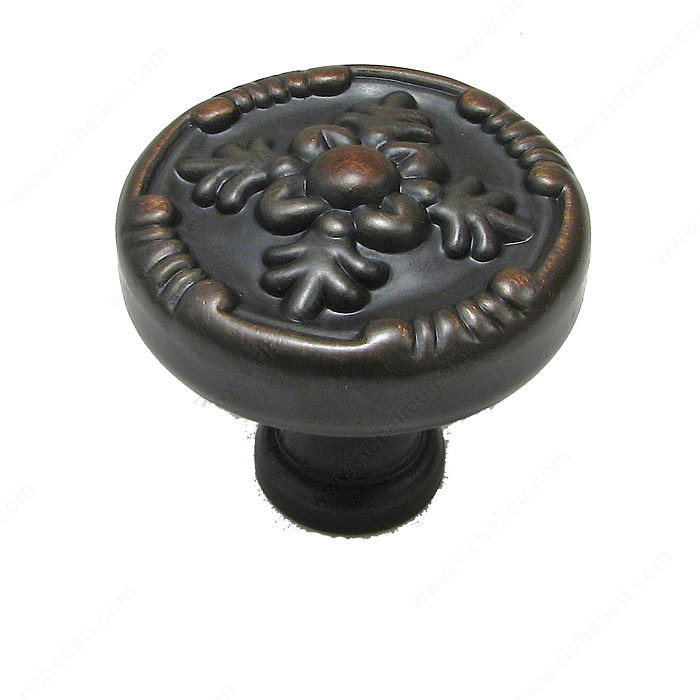 Traditional Metal Knob - 8261, Finish Brushed Oil-Rubbed Bronze PRO-PACK 2