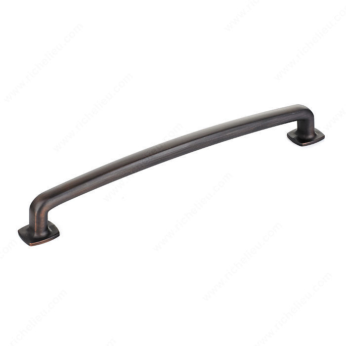 Transitional Metal Pull - 863, Center to Center 192 mm, Finish Brushed Oil-Rubbed Bronze, Length - Overall Dimensions 214 mm
