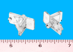 Shelf Support 1/4" - 5mm peg, Clear, Pkg of 500