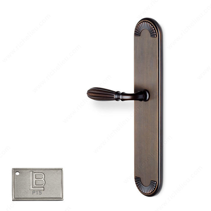 Left Mortise Escutcheon Full Dummy, Lever L5/L5 - California, Finish PVD Brushed Nickel