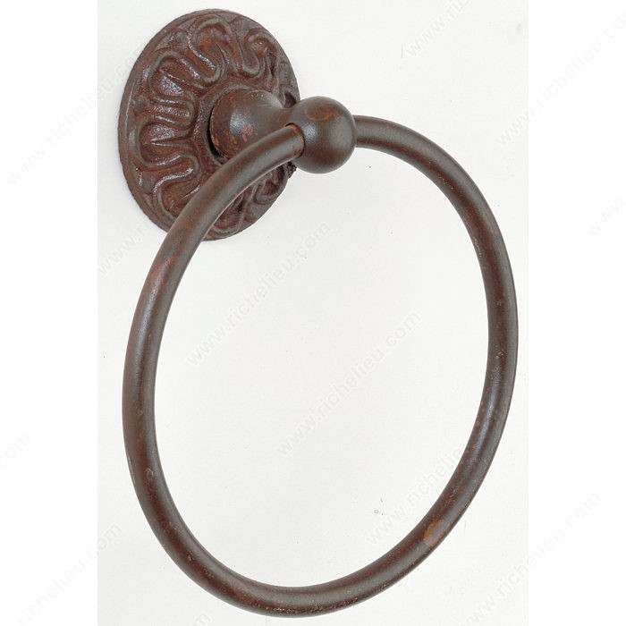 Towel Ring - Louis XV Series, Finish Rust