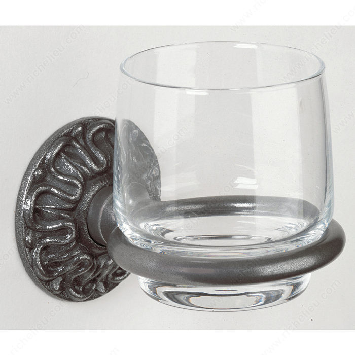 Tumbler Holder - Louis XV Series, Finish Satin Steel