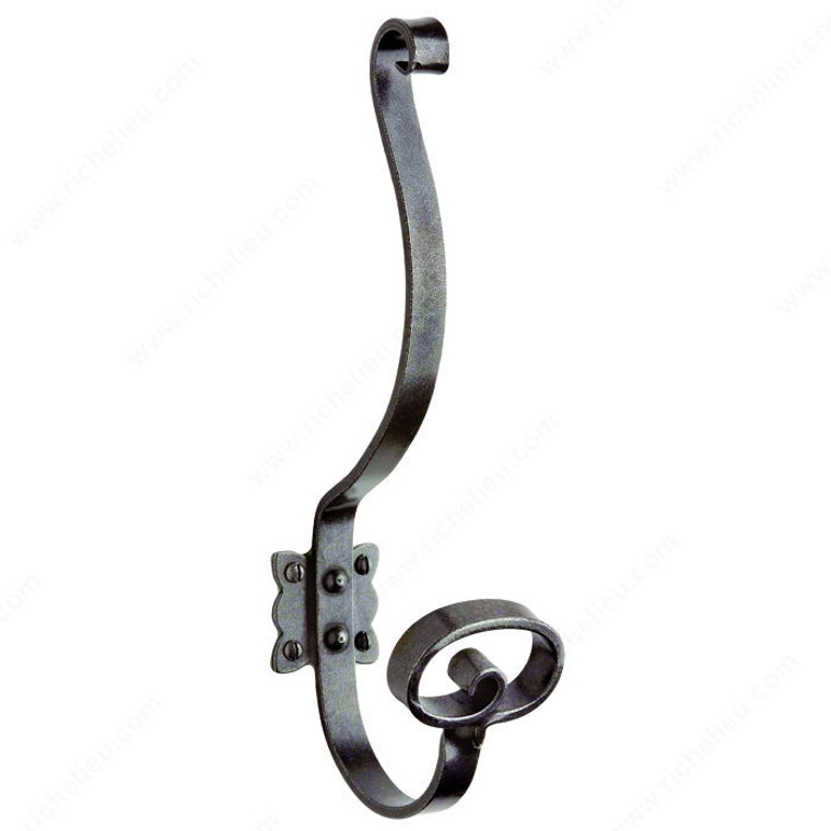 Double Coat Hook LX2902, Finish Rust