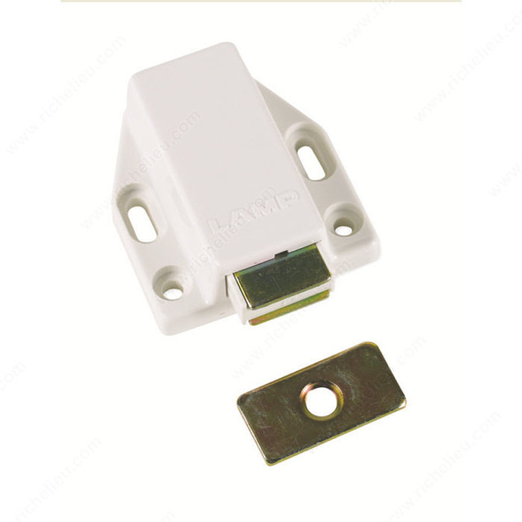 Magnetic Touch Latch, Color/Finish White PRO-PACK 2
