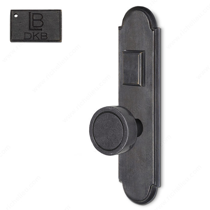 Left Mortise Escutcheon Entry, Knob K4/K4, 2.50 - Montana, Finish Dark Bronze