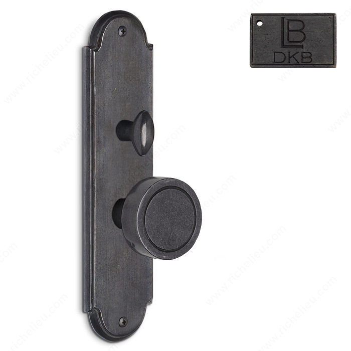 Right Mortise Escutcheon Entry, Knob K4/K4, 2.50 - Montana, Finish Dark Bronze