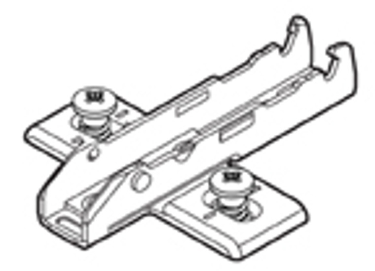 Wing Steel Base Plates with Pre-Mounted Euro Screws (13.5mm), 2mm