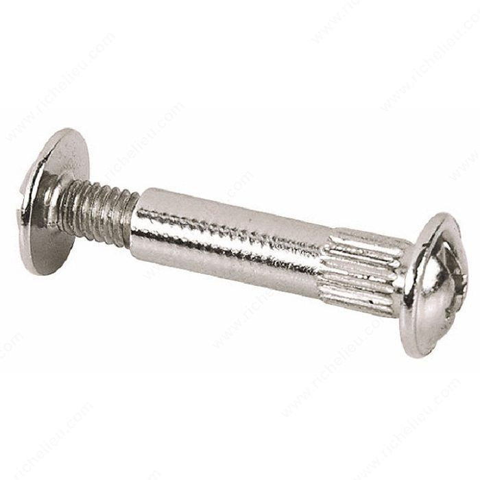 Chicago Screw - Zinc, Connecting bolt length 35 mm, Shaft length 15 mm, For Assembling of 2 Wood Panels of 17.5 mm / Screw + Sleeve