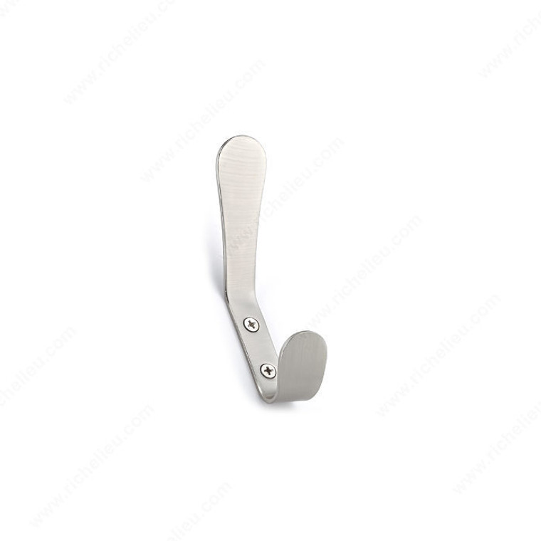 Contemporary Metal Hook - 1253, Finish Brushed Nickel, Our Divisions Richelieu PRO-PACK 3