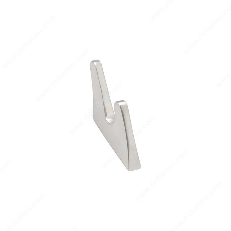 Contemporary Metal Hook - 2323, Finish Brushed Nickel PRO-PACK 2