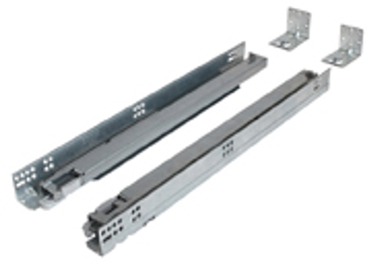 88 LBS. Soft Close, Undermount Drawer Slides, Undermount, Medium-Duty Slides, Full, Soft-Close, 88 lb, Zinc, 9"