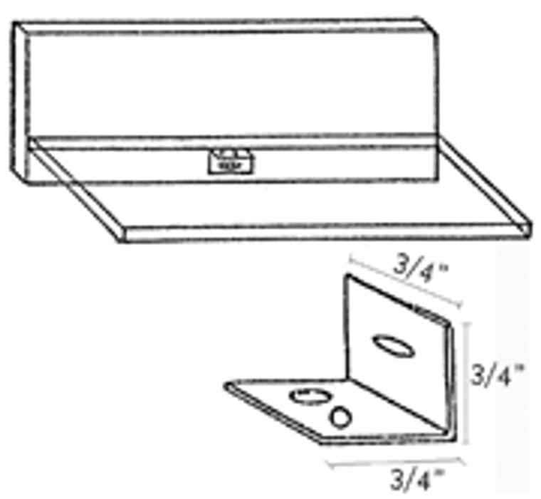 Drawer Bottom Support Braces, Brackets, Support Brackets, Metal, Front