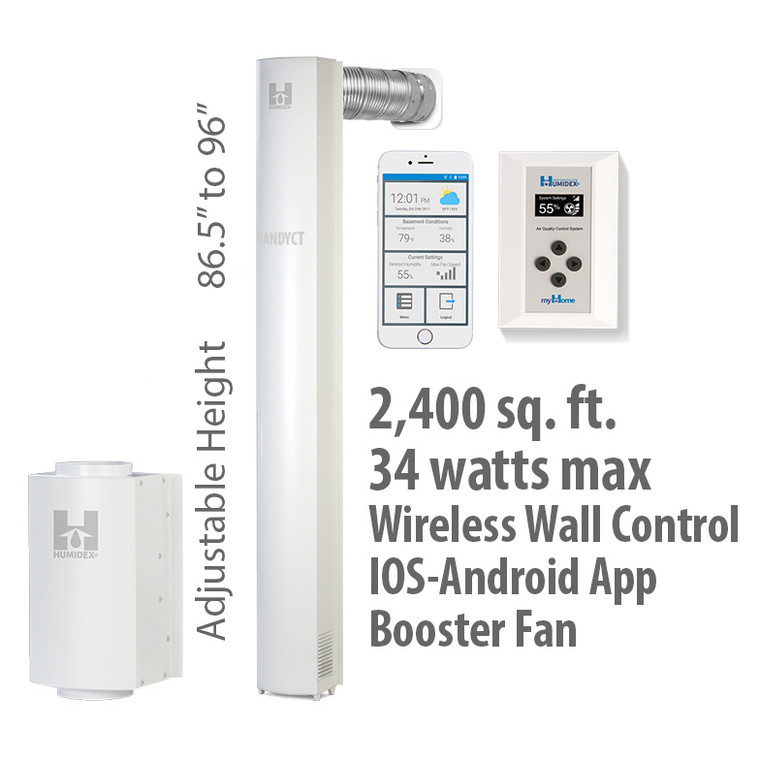 96" High Wireless Unit + Booster with Mobile App option and Wireless control