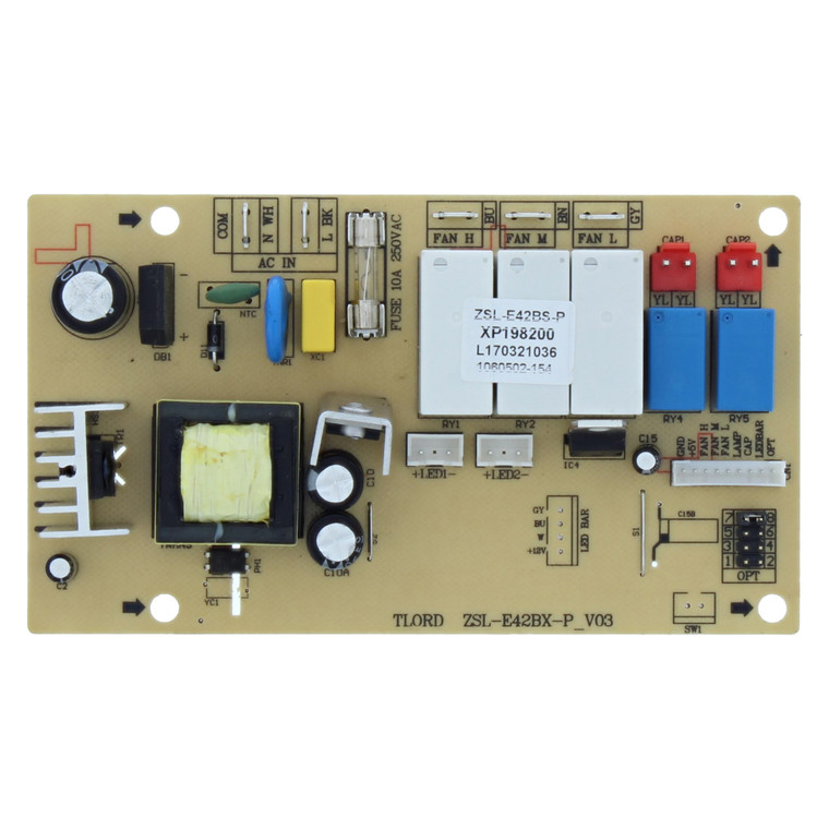 Board Control for Siena Hoods "Island", "Wall", ZSP-E48BS, ZSL-B - 11010084  for  ZEPHYR, 198200. Updated Part # 11010088.