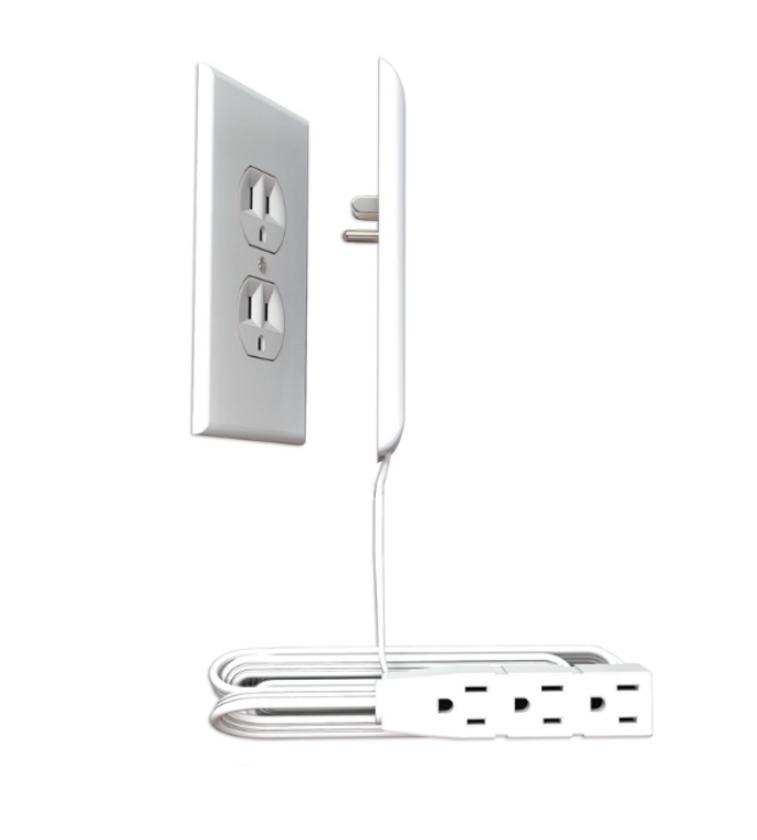 Sleek Socket®, Häfele, 3 Outlet Power Strip. With 3 foot cord for smaller spots