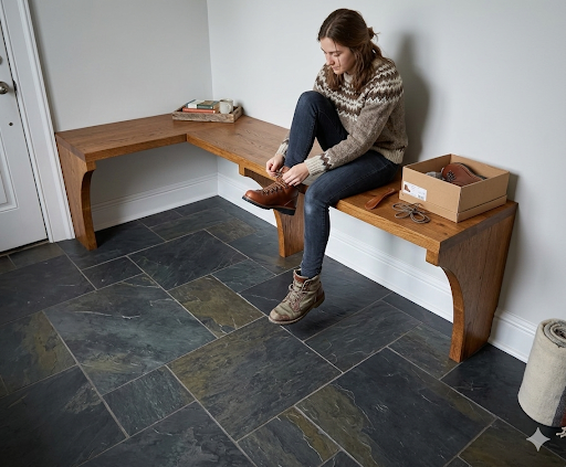 Wall mounted Solid Fingerjoint Wood Bench, Choose Size Wood and Shape 1”-1.5” thick  , Unfinished 