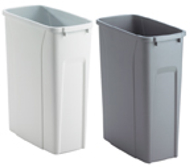Trash Pull-Out Replacement Bins, 14-15/16"W X 7-1/4"D X 16"H, 20 qt, White