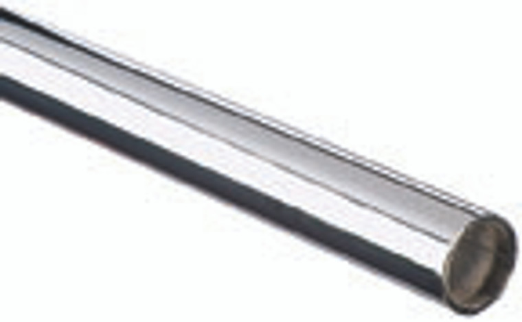 1-1/16" Diameter Round Chrome Tubing, 12 ft, Chrome Look