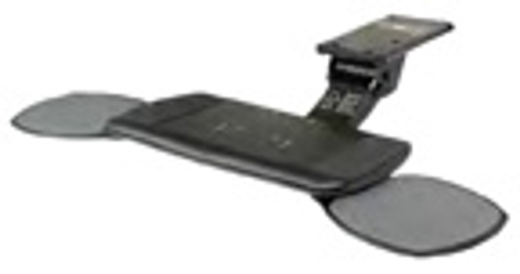 Sit to Stand Ultimate Keyboard Tray Systems, Sit to Stand Keyboard Tray With Dual Swivel-Out Mouse Platform, Black