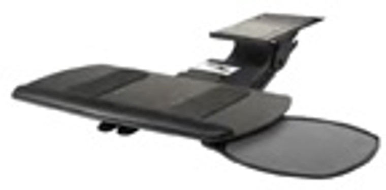 Sit to Stand Performance Keyboard Tray Systems, Sit to Stand Keyboard Tray with Single Swivel Out Mouse Under Mouse Platform, Black