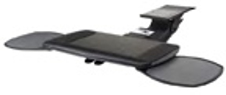 Sit to Stand Performance Keyboard Tray Systems, Sit to Stand Keyboard Tray with Dual Swivel Out Mouse Under Platform, Black