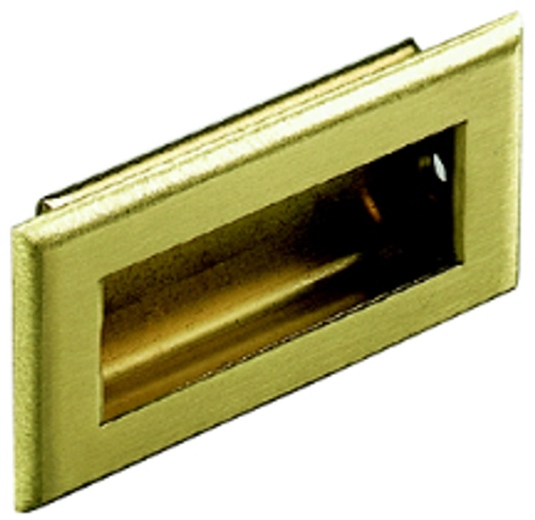 Recessed Pulls Series, Solid Brass Recessed Pulls, 1-3/4" x 3-1/4" x 9/16" Deep