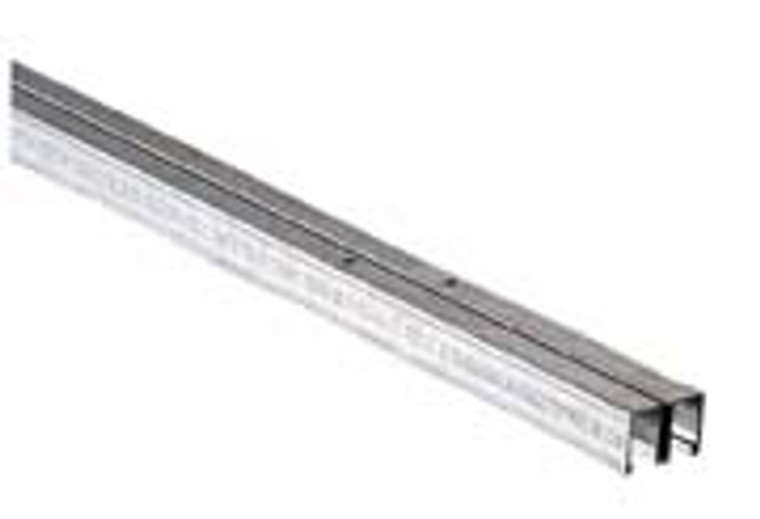 Sliding Glass Door Dual Track Components, 144" Length, 15/16"W x 5/8"H Upper Channel