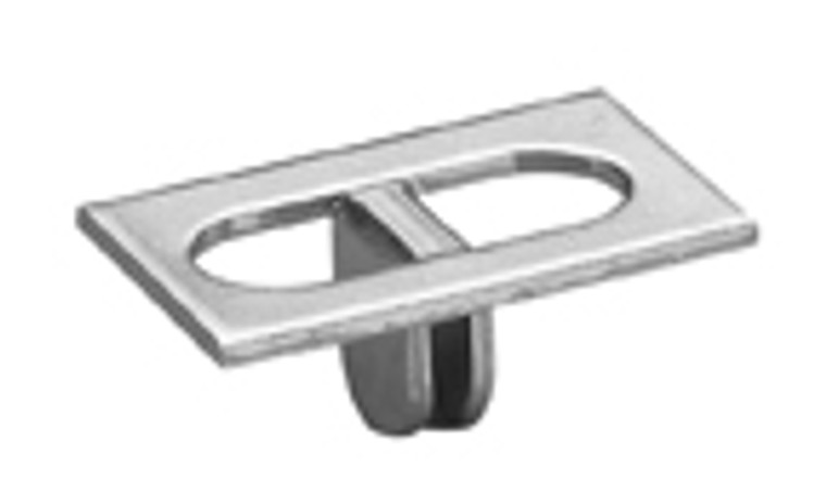 Standards and Brackets, Accessories, Back Rest, 1-1/4" W x 3/4" D, Anochrome