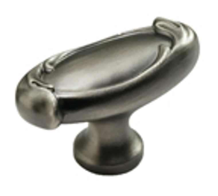 ANTIQUE NICKEL OVAL KNOB, 1-7/8"