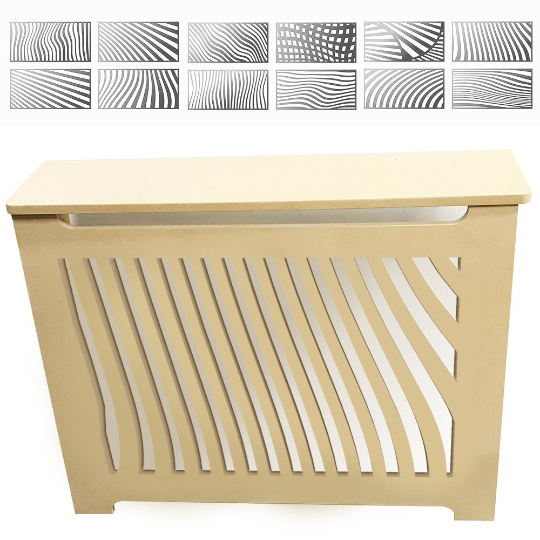 Patio Heater Covers MDF Additional Shelf Space for Living Room Furniture Decor White 44.1x7.5x32.1 MDF Tidyard Radiator Cover