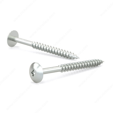 Metal Screw, White Flat Head, Quadrex Drive, Self-Tapping Thread