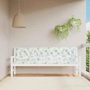 Garden Bench Cushion Set of 2 Leaf Pattern 100% Polyester A949-361750 Garden Bench Cushion Set of 2 Leaf Pattern 100% Polyester A949-361750