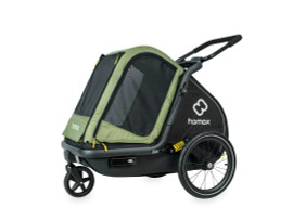 Pluto Dog Trailer Green/Black Medium