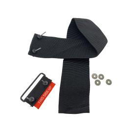 Black Pull Handle Curv + Red Flag