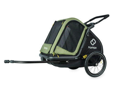 Pluto Dog Trailer Green/Black Medium
