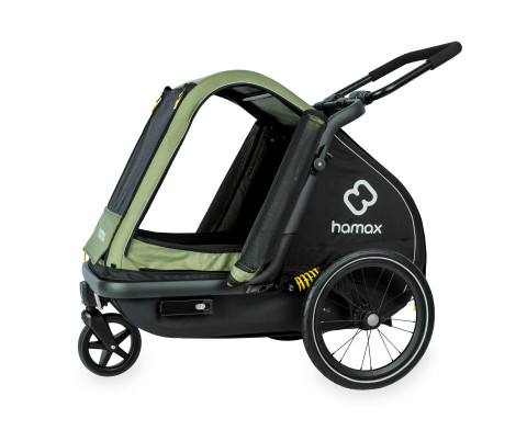 Pluto Dog Trailer Green/Black Medium