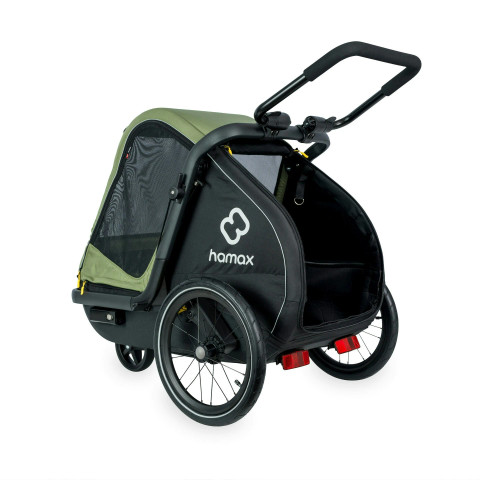 Pluto Dog Trailer Green/Black Medium