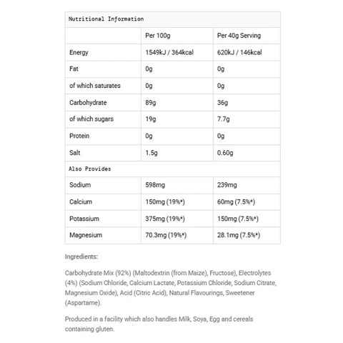 GO Electrolyte Sports Fuel 500g Lemon & Lime