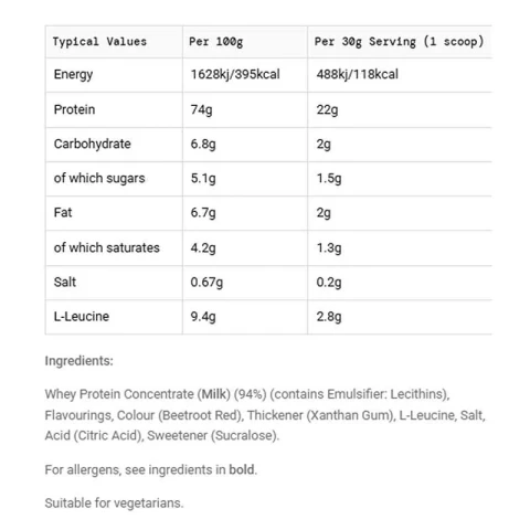 REGO Whey Protein Powder 1.35 kg Strawberry(SD)