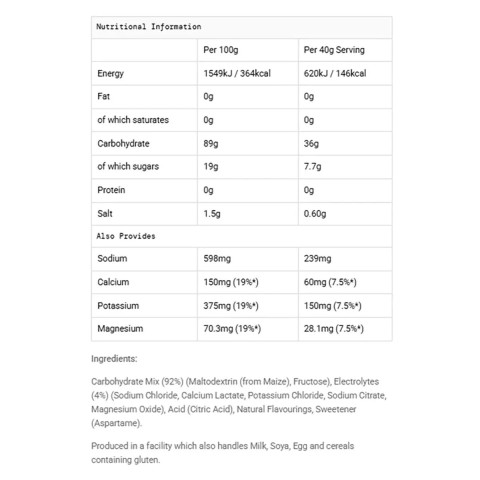 GO Electrolyte Sports Fuel 1.6kg Lemon & Lime
