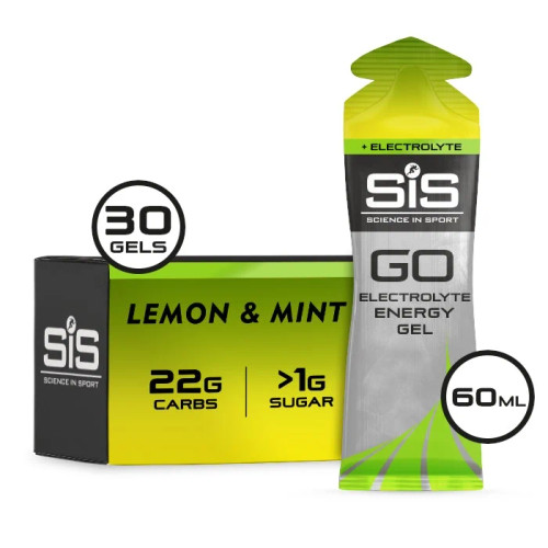 GO Energy + Electrolyte Gels 60ml 30 Pack Lemon/Mint