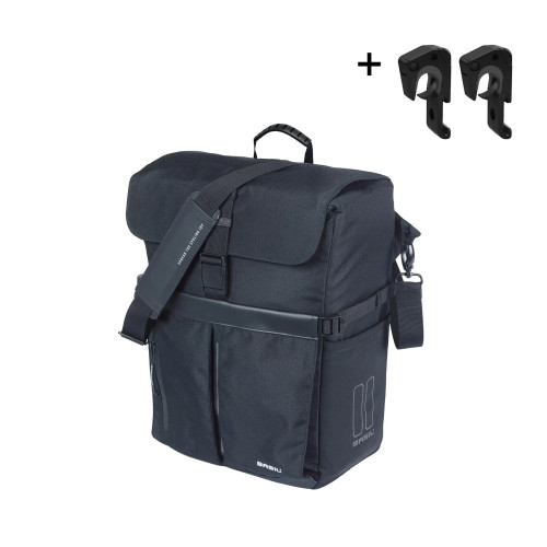 Move Commuter Bicycle Bag MIK Hooks 15L Black