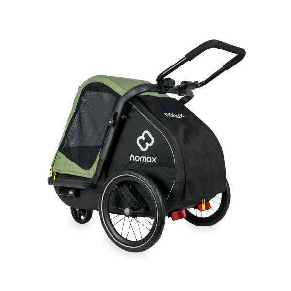 Pluto Dog Trailer Green/Black Medium