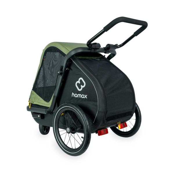 Pluto Dog Trailer Green/Black Medium